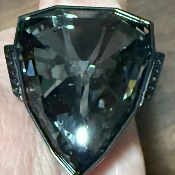 Swarovski Black and Silver Crystal Ring - Picture 3 of 6
